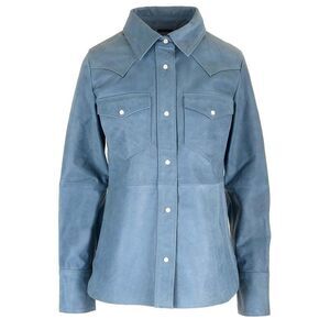 Stand Studio Women Western Style Leather Shirt